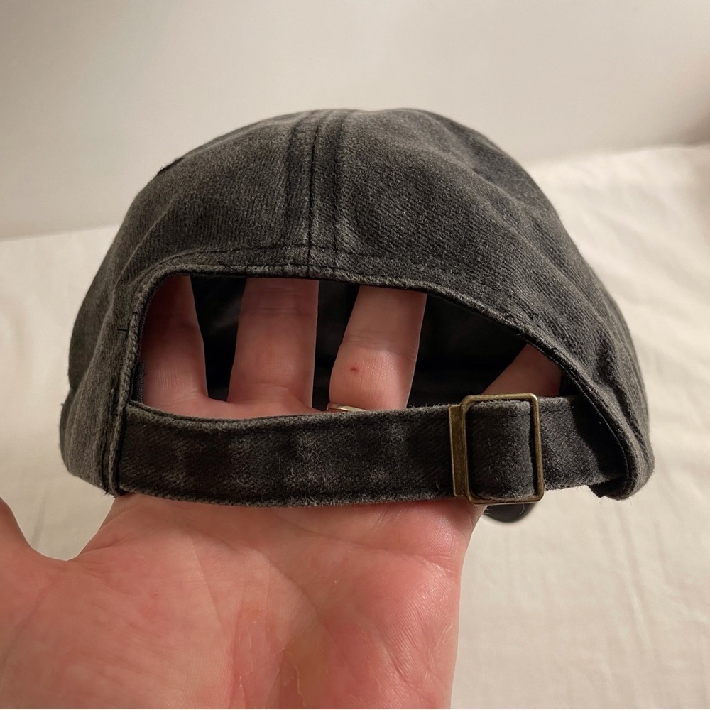 Baseball Hat Skull Print Hang Loose Adjustable Unisex Washed Black - Picture 12 of 13